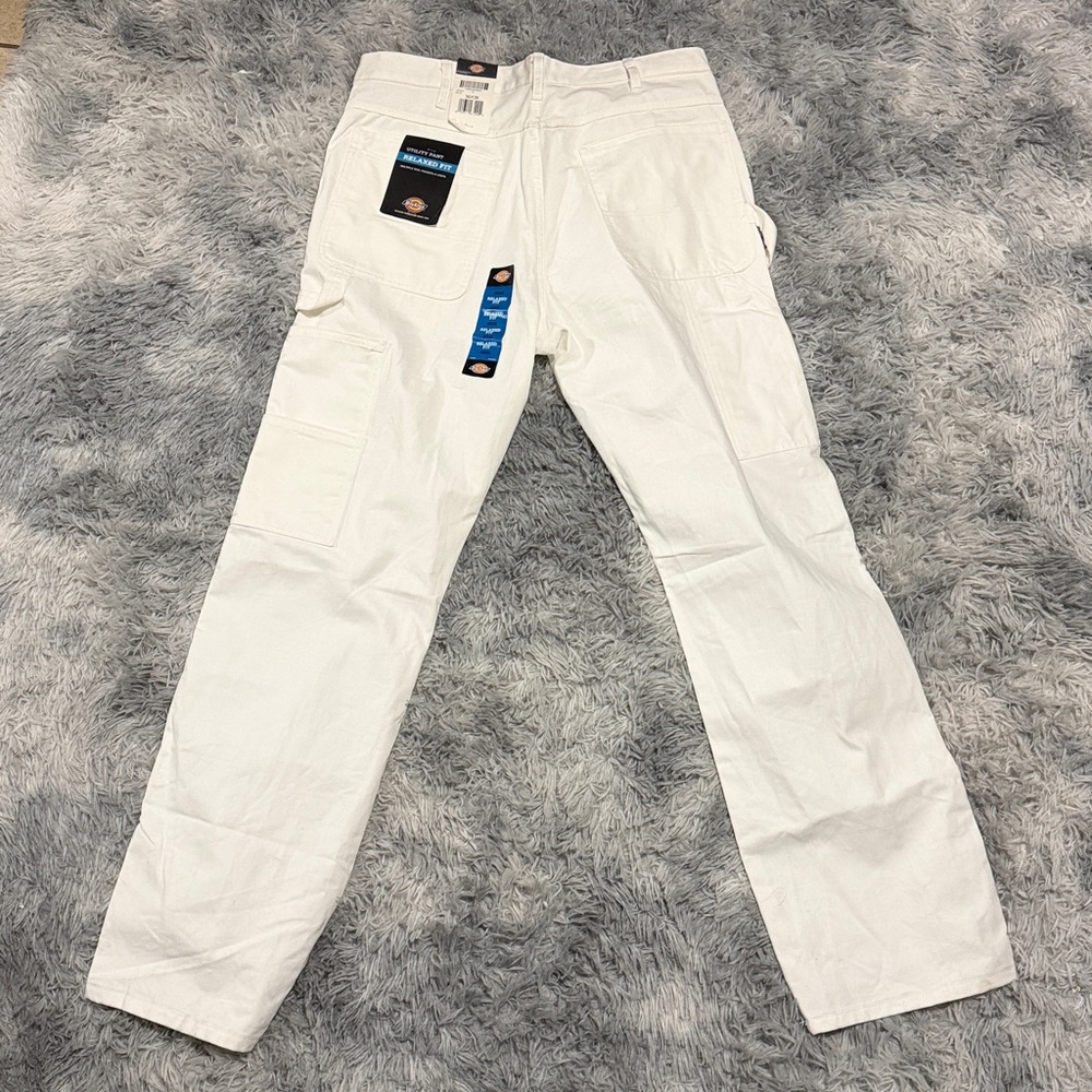 New NWT Dickies White Utility Pants 36x36 Relaxed Fit - Multiple Tool Pockets - Picture 2 of 3